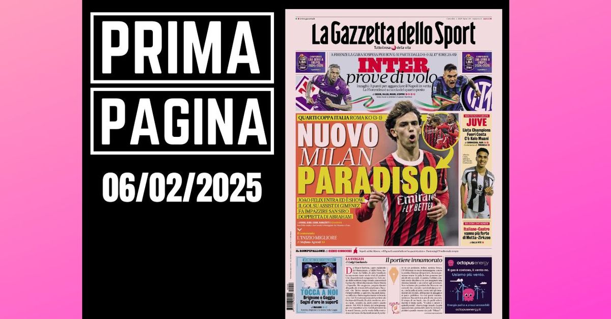 Prima pagina Gazzetta dello Sport: “Nuovo Milan Paradiso”