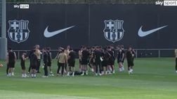 VIDEO / Morte Papa: il Barcellona rispetta un minuto di silenzio in allenamento