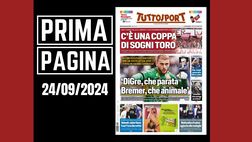 Prima pagina Tuttosport: “Tacconi sulla Juventus: Di Gregorio, Bremer e …”