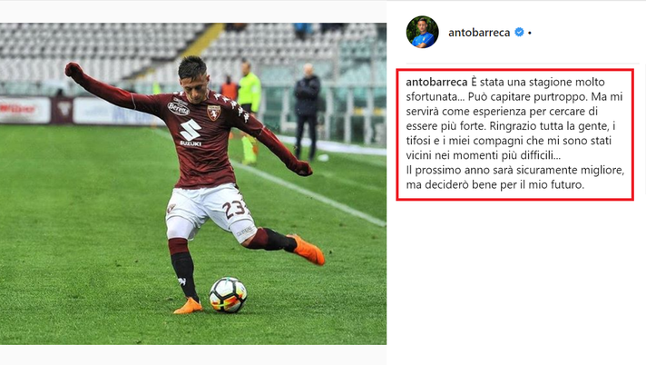 Torino, Barreca: “Un anno difficile. Deciderò bene per il mio futuro” - immagine 1