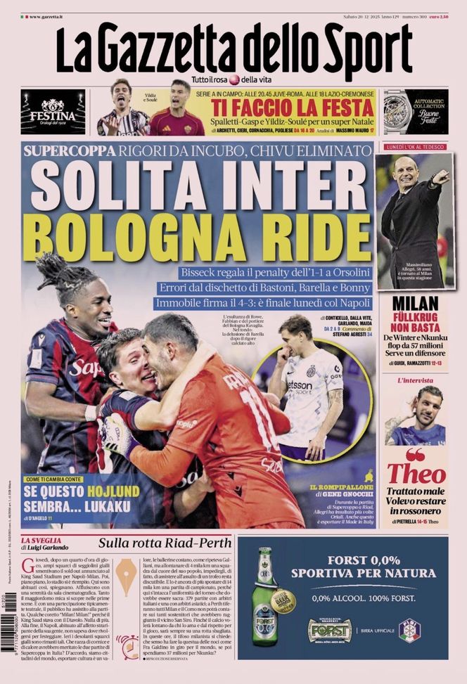 Prima pagina Gazzetta dello Sport: “Milan, Fullkrug non basta”- immagine 2