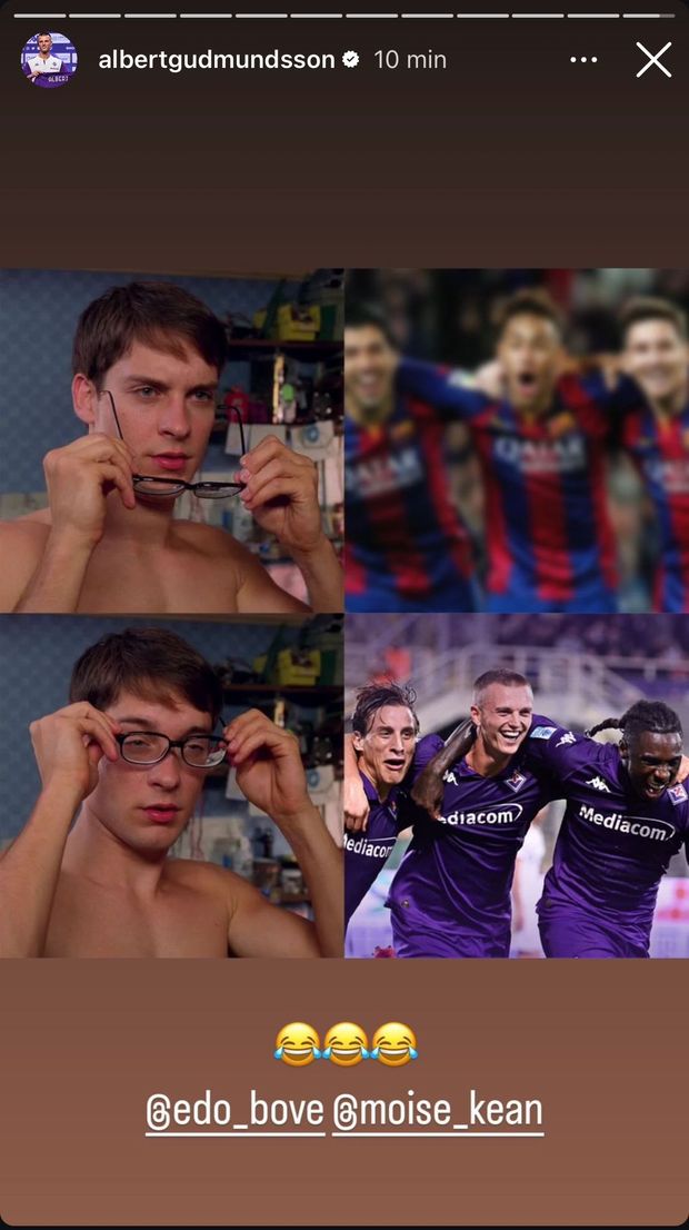 FOTO – Gudmundsson, che paragone! Lui, Bove e Kean come Neymar, Suarez e Messi- immagine 2