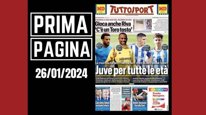 Prima Pagina Tuttosport: Mercato Juve E L’addio Di Boban Alla UEFA ...