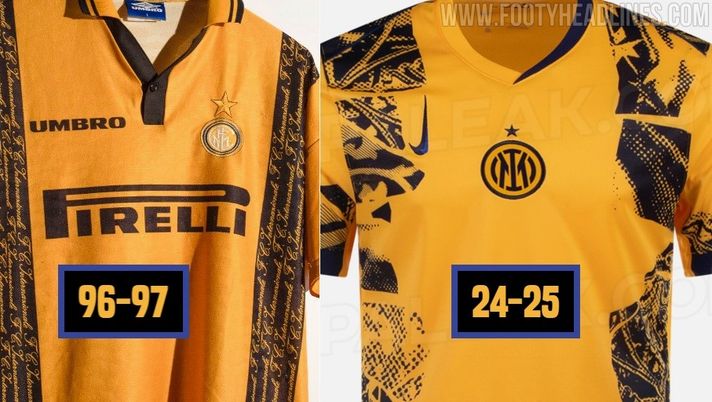 Footy Headlines – Inter, svelata la terza maglia: oro in ricordo del ‘96-‘97. I dettagli - immagine 1