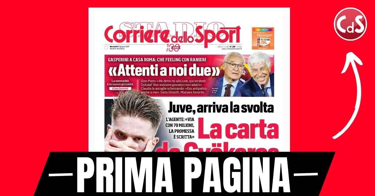 prima pagina corriere dello sport milan soluzione mitrovic