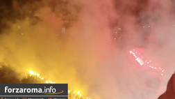 VIDEO – L’Isola Tiberina si colora di giallorosso: la coreografia per i 96 anni della Roma