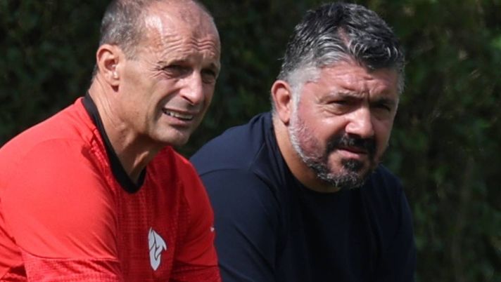 Massimiliano Allegri e Gennaro Gattuso (allenatore Milan ed ex CT Nazionale Italiana) | AC Milan News (foto Getty Images) Allegri CT? L'ex compagno Bellucci: 'Avrebbe l'atteggiamento giusto'