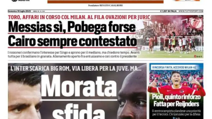 EDICOLA TS – Morata sfida Lukaku! L’Inter scarica Big Rom, via libera per la Juve ma… - immagine 1