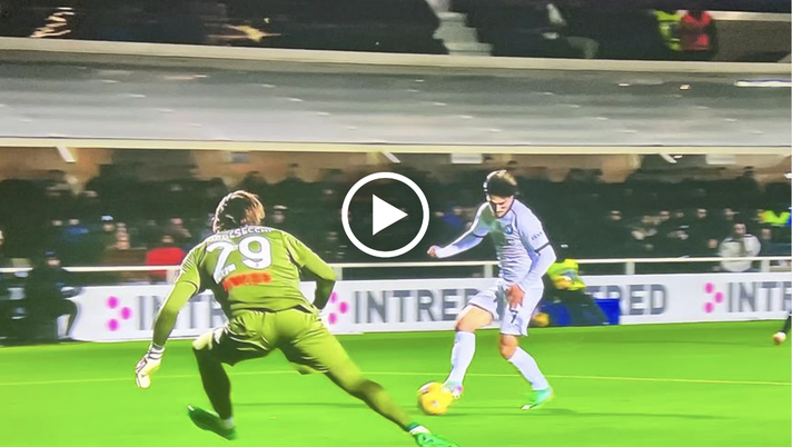 VIDEO Atalanta-Napoli 1-2, Elmas sfrutta l’errore di Carnesecchi e sigla il vantaggio - immagine 1