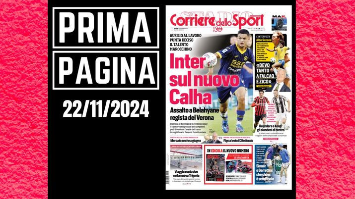 Prima pagina Corriere dello Sport: Milan-Juventus, Reijnders vs Koopmeiners
