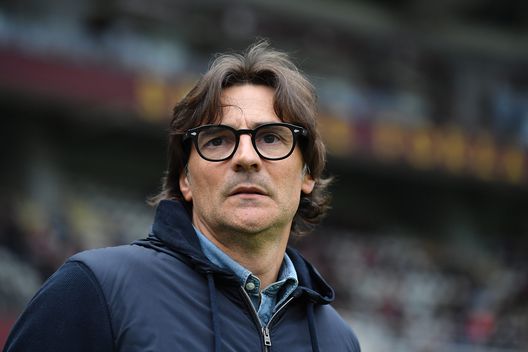 TURIN, ITALY - APRIL 23: Torino head coach Paolo Vanoli looks on during the Serie A match between Torino and Udinese at Stadio Olimpico di Torino on April 23, 2025 in Turin, Italy. (Photo by Valerio Pennicino/Getty Images)