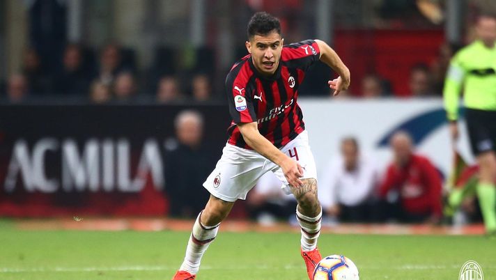 José Mauri durante Milan-Bologna 2-1 del 6 maggio 2019 (credits: acmilan.com) Mauri Milan Bologna