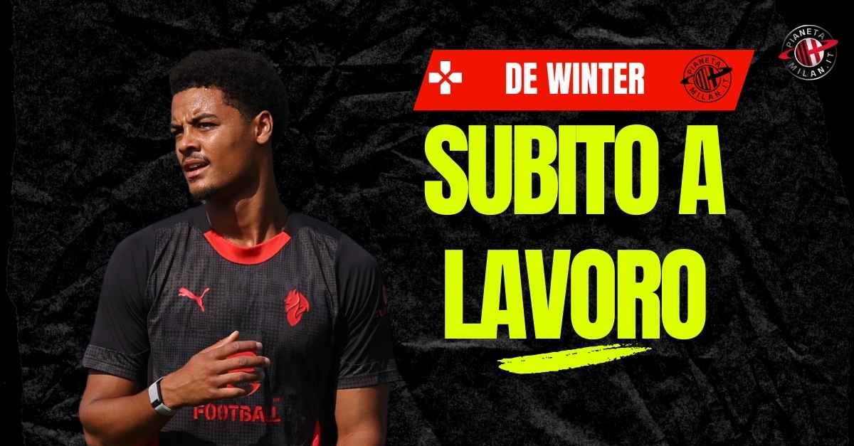 milan de winter primo allenamento rossonero eccolo a lavoro video