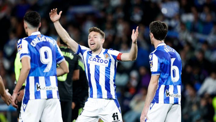 SAN SEBASTIAN, SPAIN - MAY 2: Asier Illarramendi of Real Sociedad during the La Liga EA Sports match between Real Sociedad v Real Madrid at the Estadio Reale Arena on May 2, 2023 in San Sebastian Spain (Photo by Soccrates/Getty Images) Illarramendi è sicuro: “Real Sociedad squadra migliore del Psg” - immagine 1