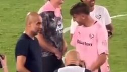 VIDEO, Corona a colloquio con Guardiola al termine del match
