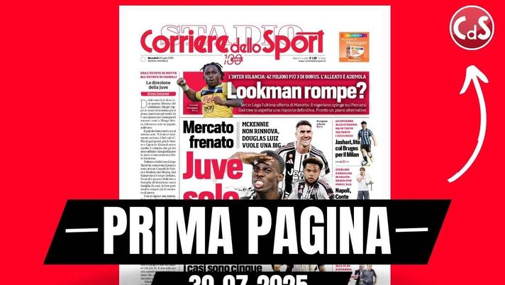 Prima pagina Corriere dello Sport: 'Jashari, lite con il Bruges per il Milan'