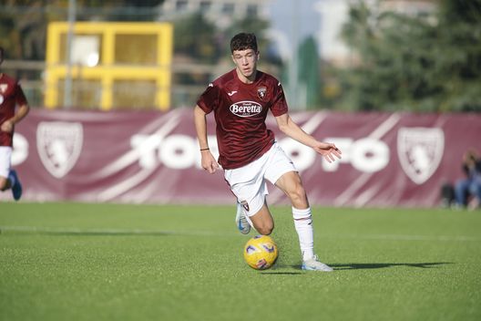 ORBASSANO, ITALY - NOVEMBER 10: Borislav Penkov of Torino U17 in action during the Under 17 A-B match between Torino and Juventus at Valentino Mazzola stadium on November 10, 2024 in Orbassano, Italy. Photo: Nderim Kaceli