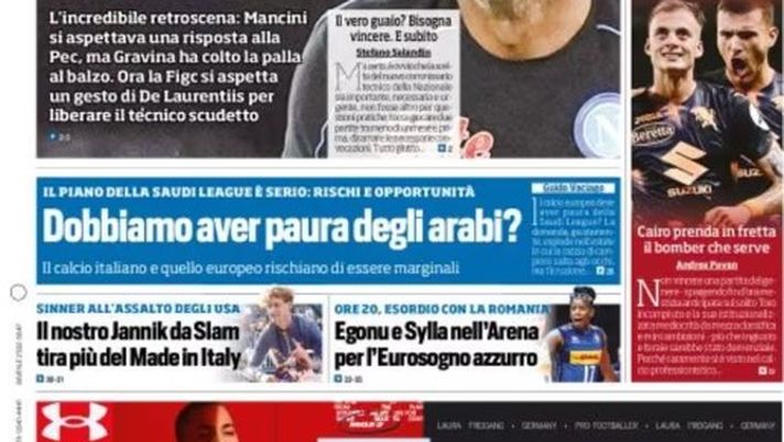 EDICOLA TS – Auguri, Spalletti! Mancini, l’incredibile retroscena - immagine 1