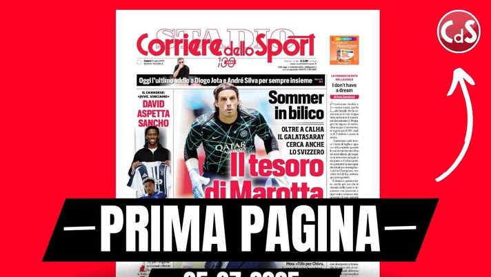 Prima pagina Corriere dello Sport: 'Allegri disegna il nuovo Milan'