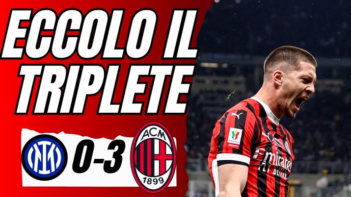 TERZO DERBY VINTO. DERBY INTER-MILAN 0-3: JOVIC MOSTRUOSO. TRIPLETE ROSSONERO