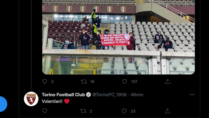 I disegni in cambio delle maglie di Belotti e Sanabria. E il Toro: “Volentieri!” - immagine 1