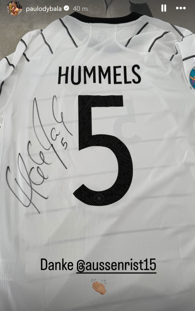 SOCIAL. Hummels regala a Dybala la maglia della Germania 2 Roma, Hummels regala a Dybala la maglia della Germania. La Joya: “Grazie”- immagine 2