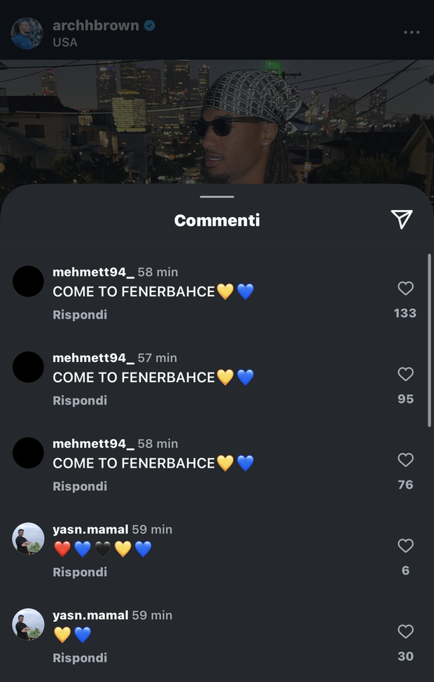 La giornata surreale di Archie Brown tra Milan e Fenerbahce: Jet privati e tifosi sui social- immagine 3
