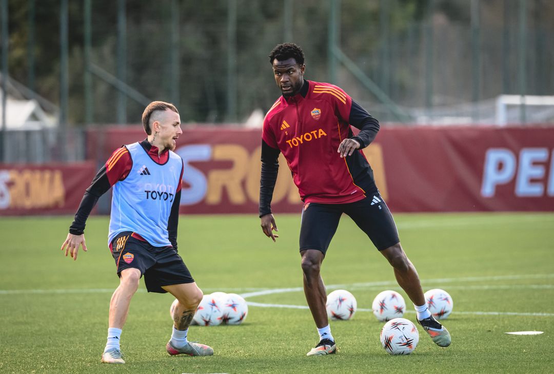 Trigoria, l’allenamento a -2 dal Panathinaikos e la visita di Montella – FOTO GALLERY - immagine 21