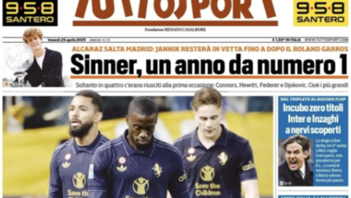 La prima pagina odierna di Tuttosport Tuttosport