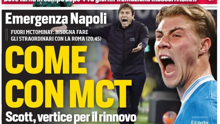 Prime pagine giornali sportivi oggi: il Napoli sui media- immagine 1