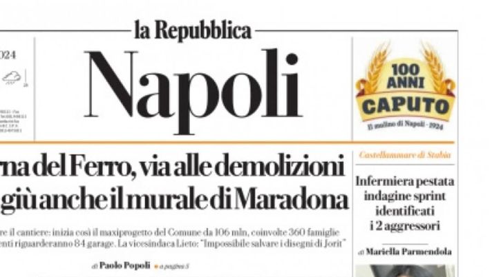 prima pagina la repubblica napoli