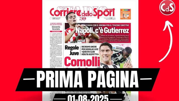 Prima pagina Corriere dello Sport: 'Milan, Allegri trasforma Leao'