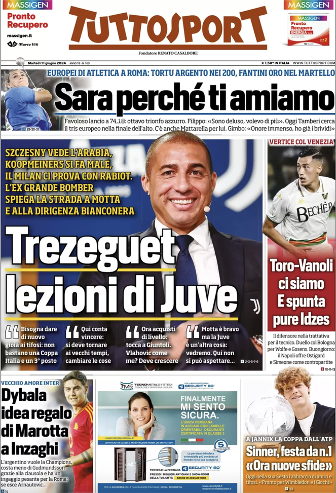 EDICOLA Tuttosport – Dybala idea regalo di Marotta a Inzaghi - immagine 1
