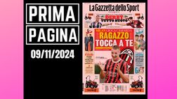 Prima pagina Gazzetta dello Sport: Milan gioca Camarda. Ragazzo tocca a te