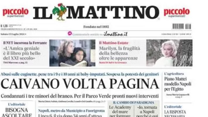 PRIMA PAGINA IL MATTINO OGGI: “Il Napoli mette la freccia per il colpo Greenwood” prima pagina il mattino oggi