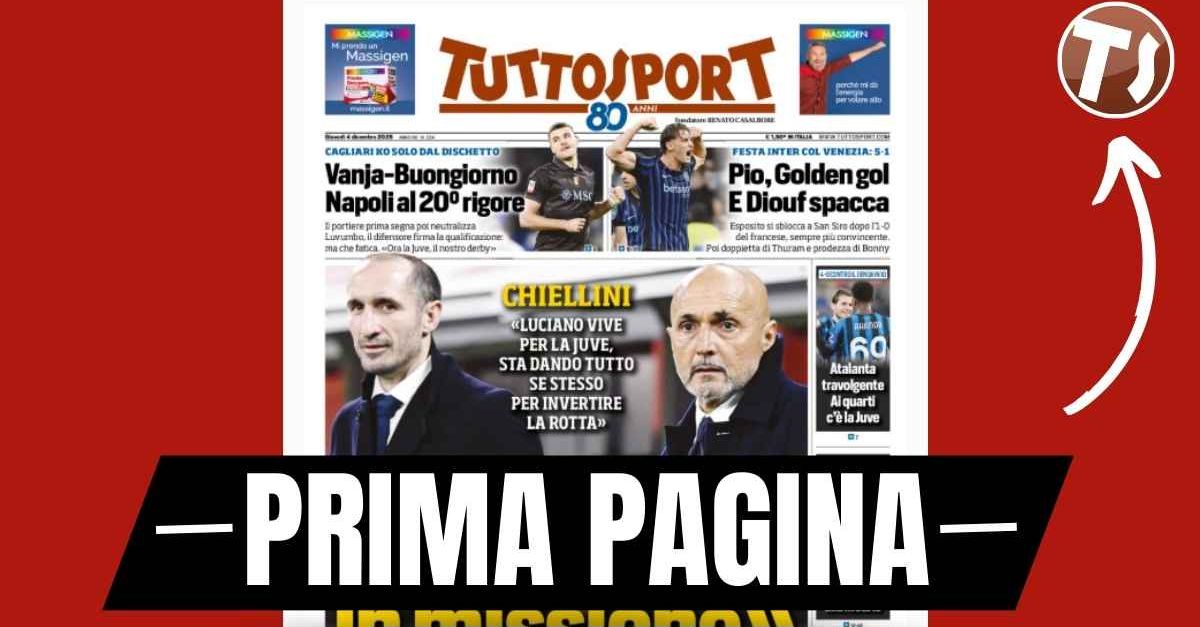 Prima pagina Tuttosport: “Lazio Milan, ecco Jashari. Max lo prova alla Modric”