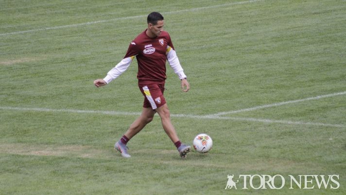 Lukic durante l'allenamento a Bormio Lukic