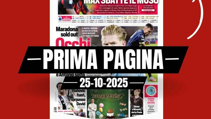 Prima pagina Tuttosport: 'Milan-Pisa 2-2, diabolico Gila, delusione Max'
