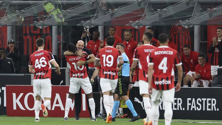 esultanza gol Rafael Leao AC Milan Milan-Salernitana Serie A 2023-2024