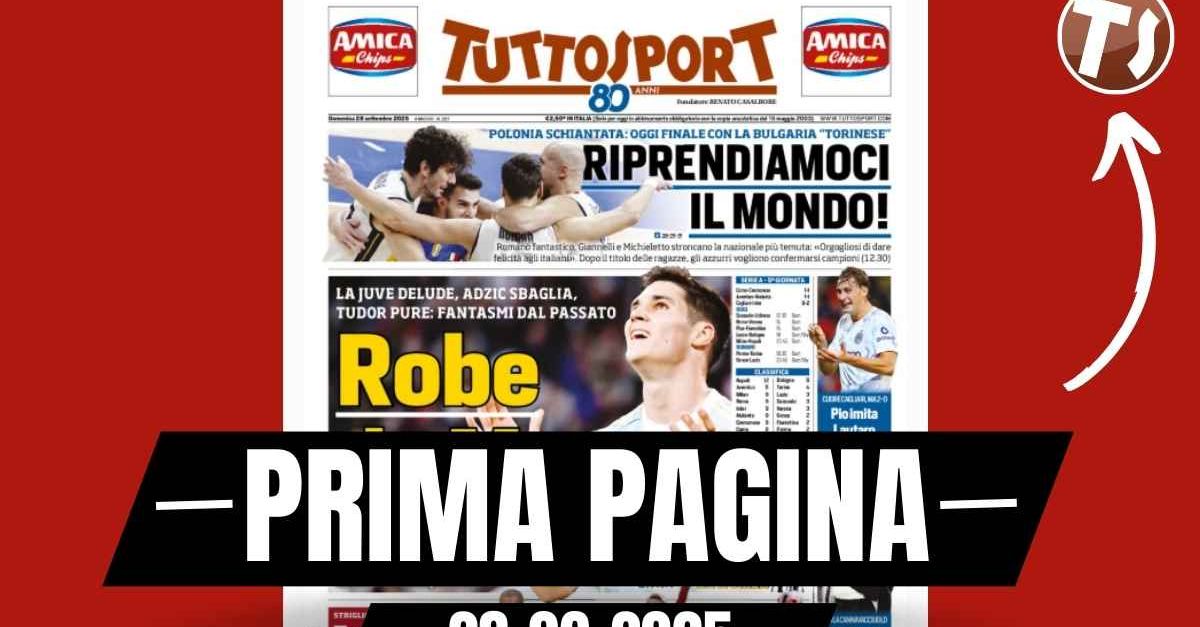 Prima pagina Tuttosport: Milan Napoli, parla lo chef Cannavacciuolo