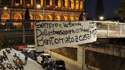 Roma, striscione per Ranieri davanti al Colosseo: “Bentornato a casa mister”