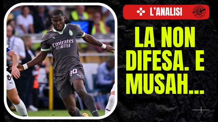 Yunus Musah AC Milan Parma-Milan 2-1 Serie A 2024-2025 difesa