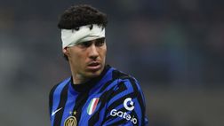Inter, Bastoni con il ‘turbante’ contro la Lazio: due punti di sutura al sopracciglio