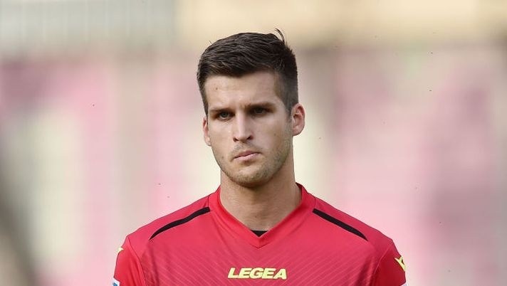 TOLENTINO, ITALY - JUNE 22: Referee Michele Maccorin looks on during the Serie C U16 Finals match between Pro Sesto and Virtus Entellaat at Stadio della Vittoria on June 22, 2022 in Tolentino, Italy.  (Photo by Giuseppe Bellini/Getty Images)  Milan Futuro Maccorin