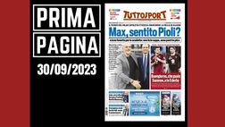 Prima pagina Tuttosport: “Max, sentito Pioli?”