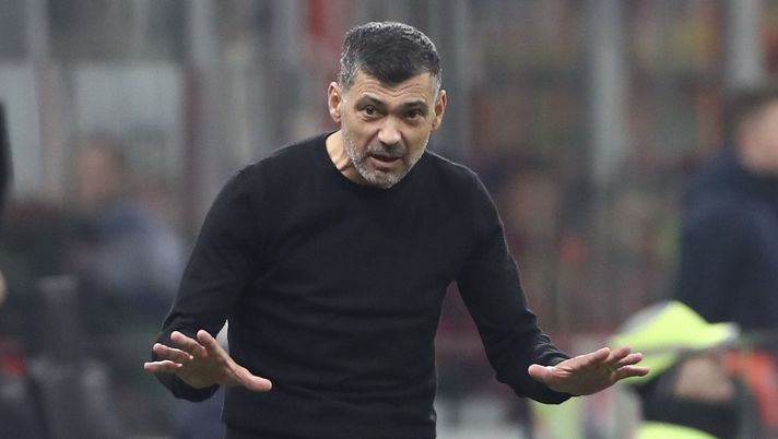 Sergio Conceicao (allenatore AC Milan), qui durante Milan-Roma 3-1 (Coppa Italia 2024-2025) | News (Getty Images) Sergio Conceicao AC Milan Milan-Roma 3-1 Coppa Italia 2024-2025