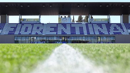 FLORENCE, ITALY - FEBRUARY 16: A general view inside the stadium before the Women Coppa Italia match between Fiorentina and Juventus at Viola Park on February 16, 2025 in Florence, Italy. (Photo by Luca Amedeo Bizzarri - Juventus FC/Juventus FC via Getty Images) Viola Park