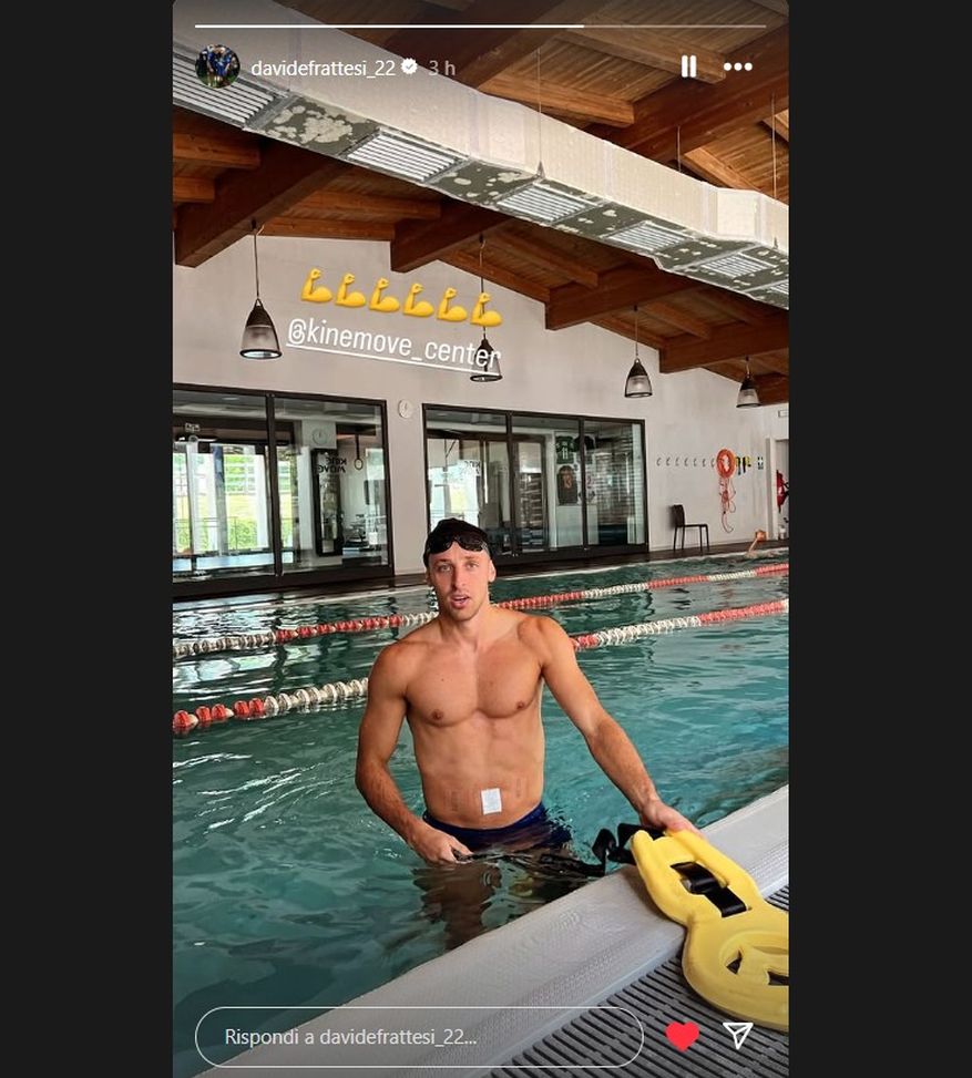 Frattesi assente giustificato ad Appiano. Lavora sul recupero in piscina- immagine 2