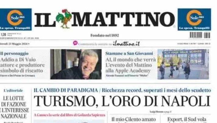 PRIMA PAGINA IL MATTINO OGGI: “Non sale l’allerta nei Campi Flegrei” - immagine 1