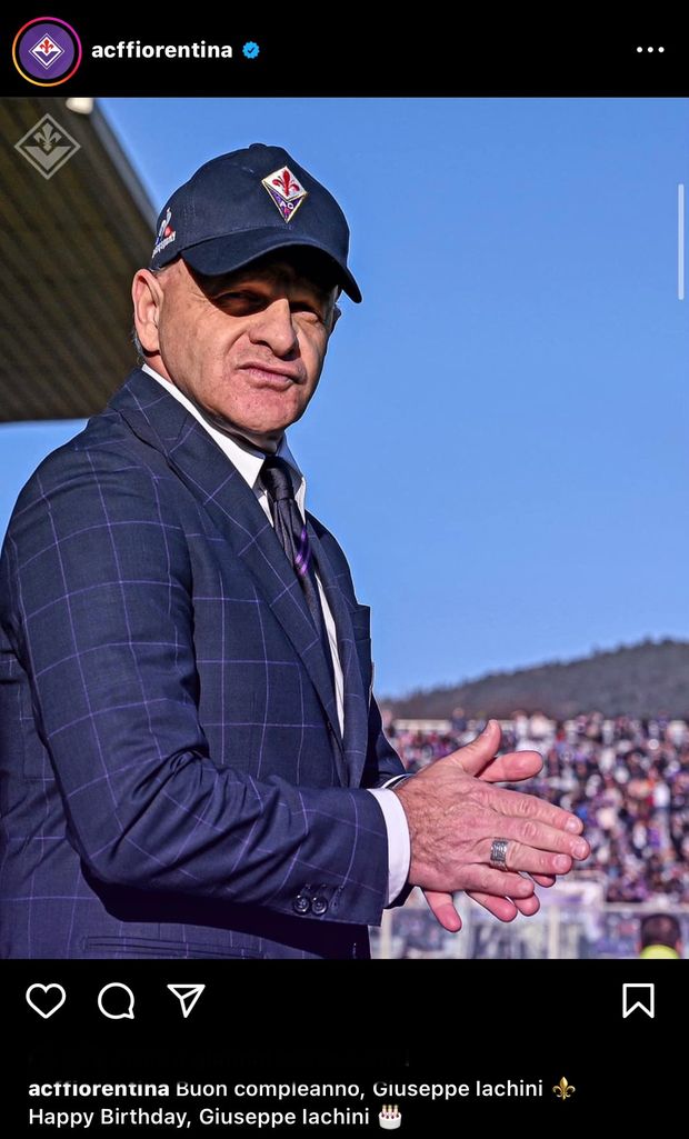 FOTO – Gli auguri social della Fiorentina a Beppe Iachini! - immagine 1